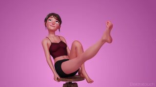 Megan Foot Tickle Looped