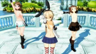 Shimakaze, Maya & Naka - BREEZE [MMD R18] Yokeke