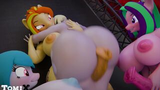 Dazzlings fuck on Derpy