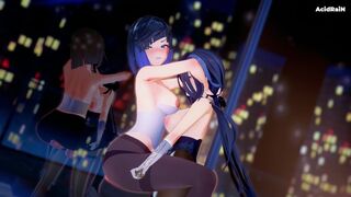 108【Genshin impact】Yelan x Clorinde Futa sex [sound/NTR]