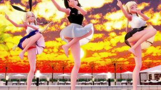 Shimakaze, Yuudachi & Shigure - Girls Generation [MMD R15] Panman