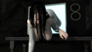 FGGB 59 Japanese Sadako ghost is pleasured in TV
