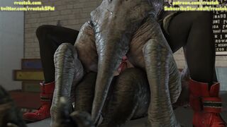 Tifa Lockhart fucked by two rat monsters