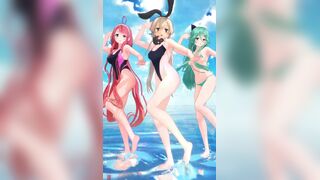 Shimakaze, Yamakaze & Kawakaze - BIBBIDIBA (Short) [MMD R15] Panman