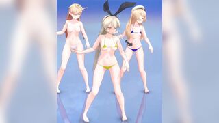 Shimakaze, Jervis & Yuudachi - Mereke (Short) [MMD R15] Panman