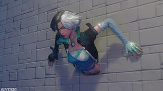 Luna Snow gets Stuck