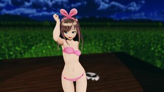 【MMD R-18】Kzn Ai Strip "Yoru ni Kakeru(Into The Night)"