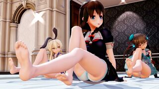 Shimakaze, Maya & Shigure - Masked bitcH [MMD R15] Panman