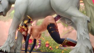NONAME55: Alexstrasza Pounded by Horse