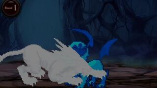 Absol getting stun locked and rutted hardly by a Ice Tiger