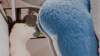 Butt smothering husky