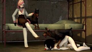 Ruby Rose raped by a dog