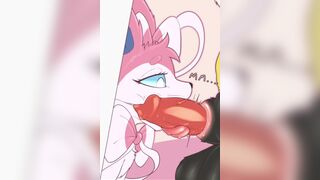 Mischievous Sylveon and Horny Braixen