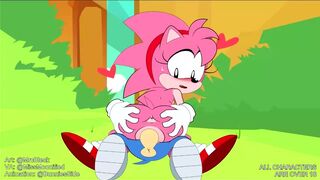 Amy riding sonic