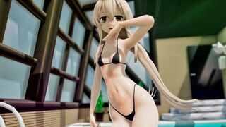 Shimakaze - Devil Striptease [MMD R15] Moeyasui Koneko