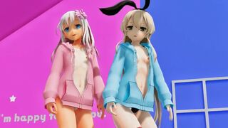 Shimakaze & Ro500 - Chocolate Cream [MMD R15] Moeyasui Koneko