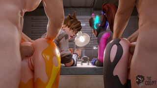 Tracer and D.Va (CLASSIC) caught by the police intro part 2. (male audio) [TheCount]