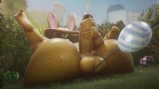 Bunnie masturbating on easter