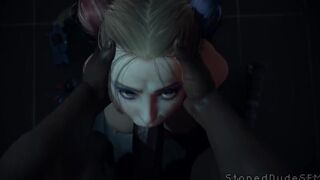 Harley Quinn facefucked