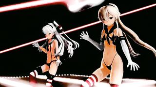 Shimakaze & Amatsukaze - Youthful Days' Graffiti [MMD R15] Ryoichi