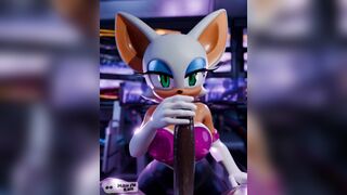 Rouge gives an enticing handjob