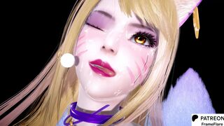 KDA Ahri x KDA Kaisa League of Legends Hentai Animation high quality