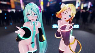 Miku & Rin Naked Dance - Heart Pie Dancehall