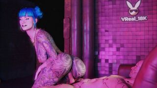 Cheri Nowlin giving you a proper Reception at Clouds nightclub, Cyberpunk 2077 parody
