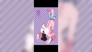 Furry Bunny Femboy Riding Dildo