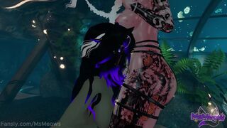 Horny catgirl sucks and fucks girl cock