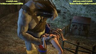 Triss Merigold captured by Gaint Cyclop monster