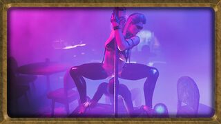 Meredith Stout seduces big black cock for fun in strip club after work