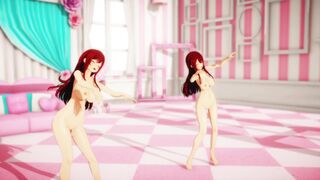 Osaki Kana and Osaki Amana - Aibo Dance Hall - nude