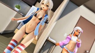 Shimakaze & Ro500 - Kiss Me Aishiteru [MMD R15] Mamaimu