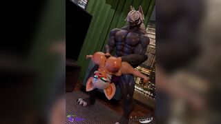 Anthro Wolf Smashing Rouge