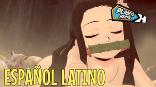 Nezuko getting fucked in the ass at demon slayer hotsprings! Spanish