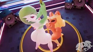 Gardevoir And Lopunny Pole Dancing
