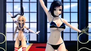 Shimakaze & RWBY - Burenai Ai De [MMD R15] SerahMMD