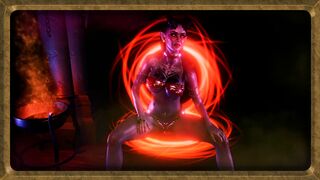 Charming lustful succubus seduces you into sex with unholy ritual dance