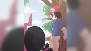Ash balls deep in a scolipede