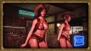 Slutty Tifa and Yuffie got drunk and danced half-naked in 7th Heaven bar