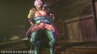 Ivy Valentine sitting on Lizard