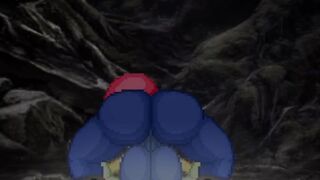 Undyne Slam fuck Mienshao full of Fish meat and gunk