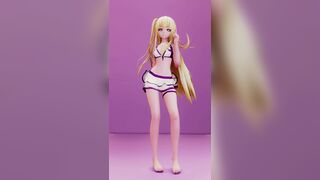 Mayuri Hentai Date A Live  Undress Dance Bboom Bboom Song Blonde Girl Mmd 3D