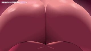 Lucky guy smothered by 2 giantesses