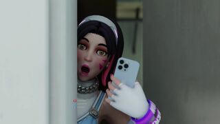 d.va catches sombra with a fan