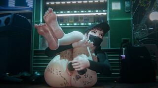 D.Va Exhibitionism [Bodywriting][Mept44][NO WM]