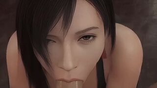Tifa (Final Fantasy) Bar Blowjob (w/ Sound) Extended