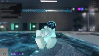 Alone in the pool turns into a rough fuck | Sex with a follower (11) | Session