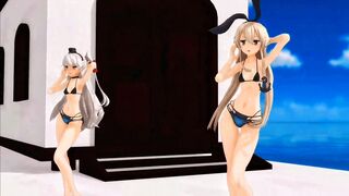 Fleet Girls & Shimakaze - Shake It [MMD R15] Rawfodog